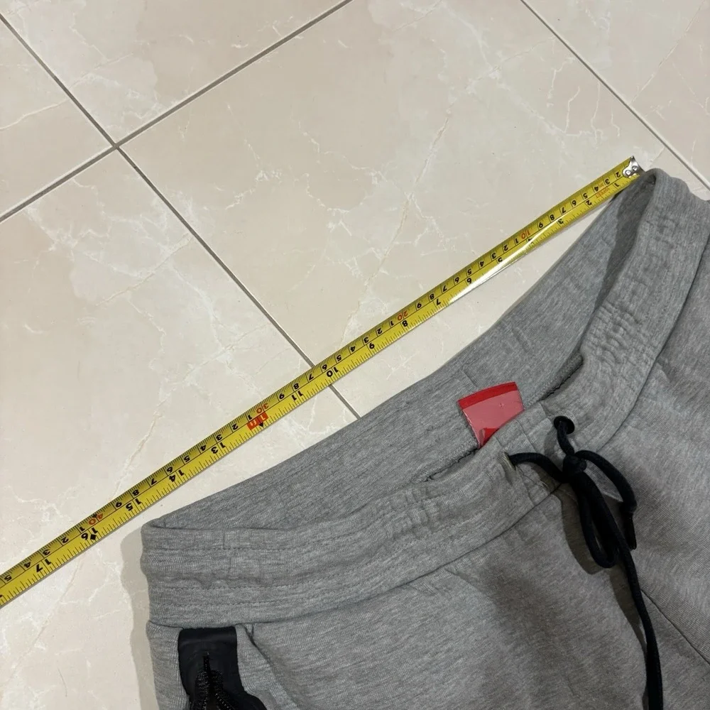 Nike Tech Sweatpants Mens Large Gray Fleece Jogger Zip Pocket 545343-065